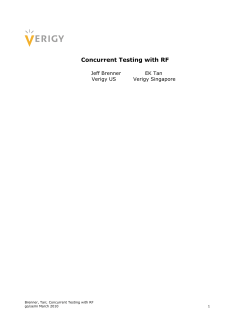 Concurrent Testing with RF