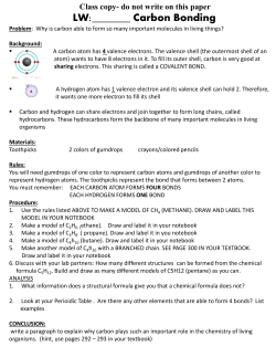 LW:______ Carbon Bonding
