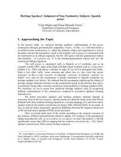 Heritage Speakers` Judgment of Non