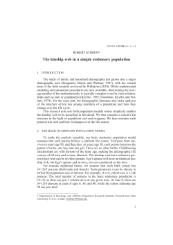 The kinship web in a simple stationary population