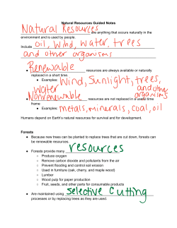 Natural Resources Guided Notes are anything that occurs naturally