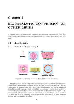 Chapter 6 BIOCATALYTIC CONVERSION OF OTHER LIPIDS