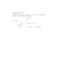 Derivative of e^xtan^-1 x
