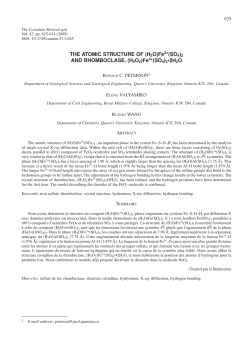 THE ATOMIC STRUCTURE OF (H3O)Fe3+(SO4)2 AND