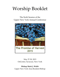 Worship Booklet - Upper New York Conference