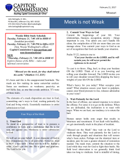 Meek is not Weak - Capitol Commission