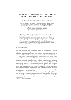 Hierarchical Organization and Description of Music Collections at