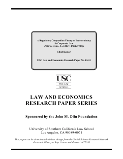 A Regulatory Competition Theory of