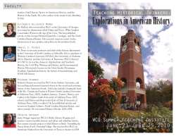 summer institute.indd - Western Carolina University