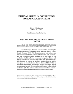 Forensic psychology (and psychiatry
