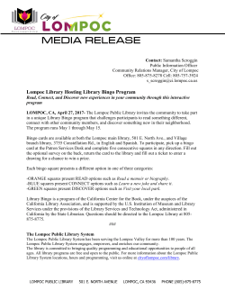 Lompoc Library Hosting Library Bingo Program