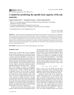 A model for predicting the specific heat capacity of fly