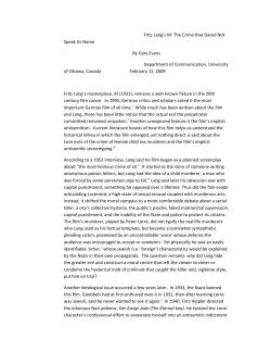 Fritz Lang`s M - Inter