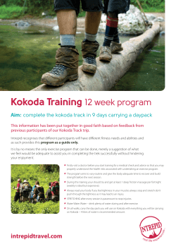 Kokoda Training 12 week program