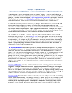 The UMETRICS Initiative - Big Ten Academic Alliance