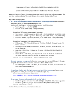 Environmental Factors Influential to the PCC Community (June 2014