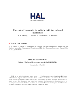 The role of ammonia in sulfuric acid ion induced nucleation