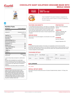 chocolate giant goldfish&reg; grahams made with whole grain 15263
