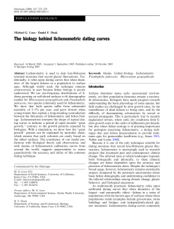 The biology behind lichenometric dating curves