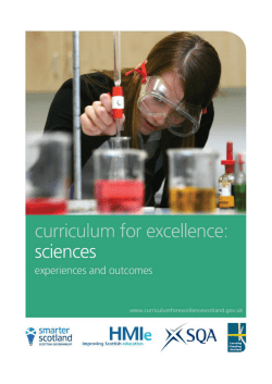 Sciences: Experiences and outcomes