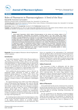 Journal of Pharmacovigilance - e