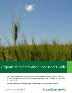 Organic Marketers and Processors Guide