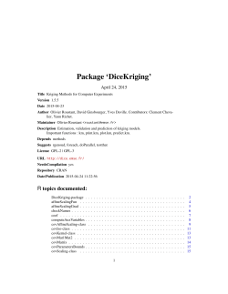 Package `DiceKriging`
