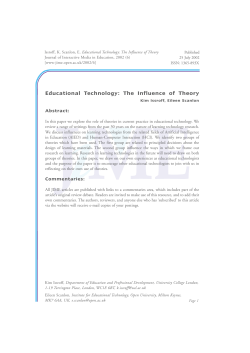 Educational Technology: The Influence of Theory