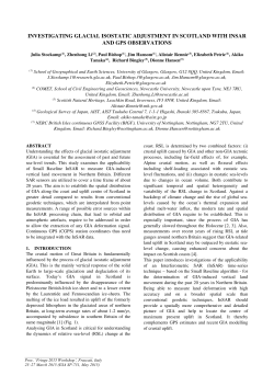 INVESTIGATING GLACIAL ISOSTATIC ADJUSTMENT IN