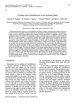 Cooling and crystallization at an inclined plane