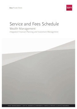 Service and Fees Schedule