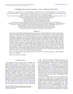 INTERMEDIATE-MASS HOT CORES AT &sim;500 AU: DISKS OR