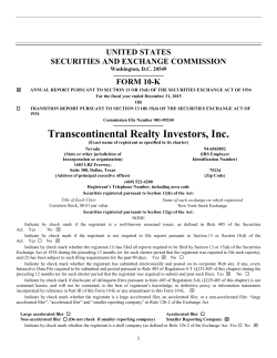 Transcontinental Realty Investors, Inc.