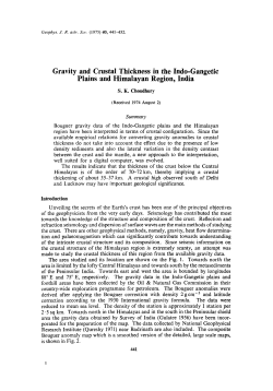 Gravity and Crustal Thickness in the Indo