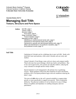 Managing Soil Tilth - Eagle County Government