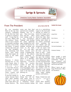 Fall 2009 Newsletter - Alabama Master Gardeners