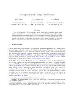 Decompositions of Triangle-Dense Graphs
