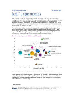 Brexit: The impact on sectors