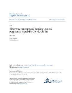 Electronic structure and bonding in metal porphyrins, metal=Fe, Co