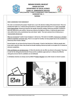 2: what is democracy - Indian School Muscat