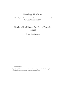 Reading Disabilities: Are There Fewer In Japan?