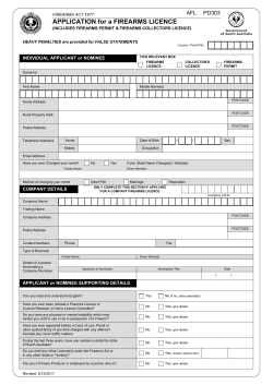 Application for a Firearms Licence (PD303)