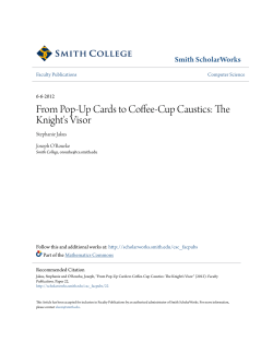 From Pop-Up Cards to Coffee-Cup Caustics: The Knight`s Visor