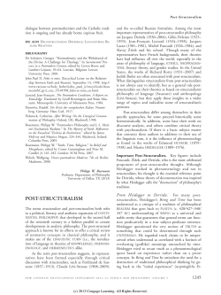 POST-STRUCTURALISM