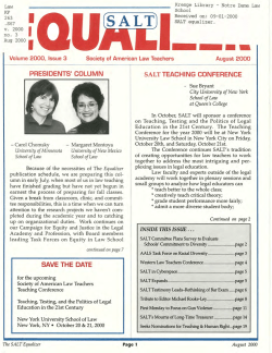 SALT Equalizer, Vol. 2000, Issue 3