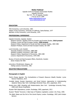 CV - Stefan Hedlund