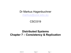 Consistency and Replication