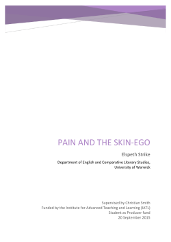 PAIN AND THE SKIN-EGO - University of Warwick