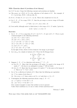 M55: Exercise sheet 0 (revision of set theory)