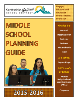 Middle School Planning Guide - Scottsdale Unified School District